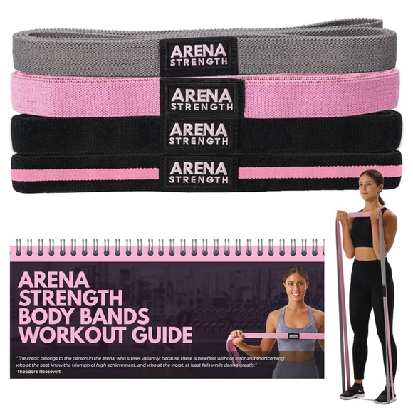 New Arena Strength Body Bands Workout guide and 4 Resistance Bands - Picture 6 of 7